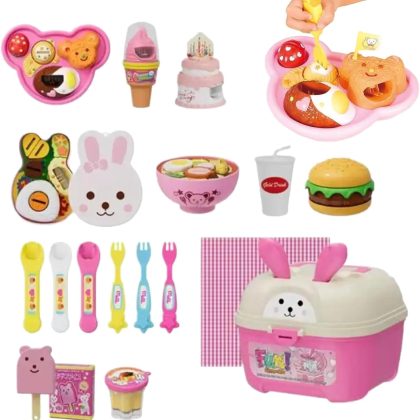 Pretend Play Snack Toy Set with Storage Case – Interactive Feeding Fun for Kids
