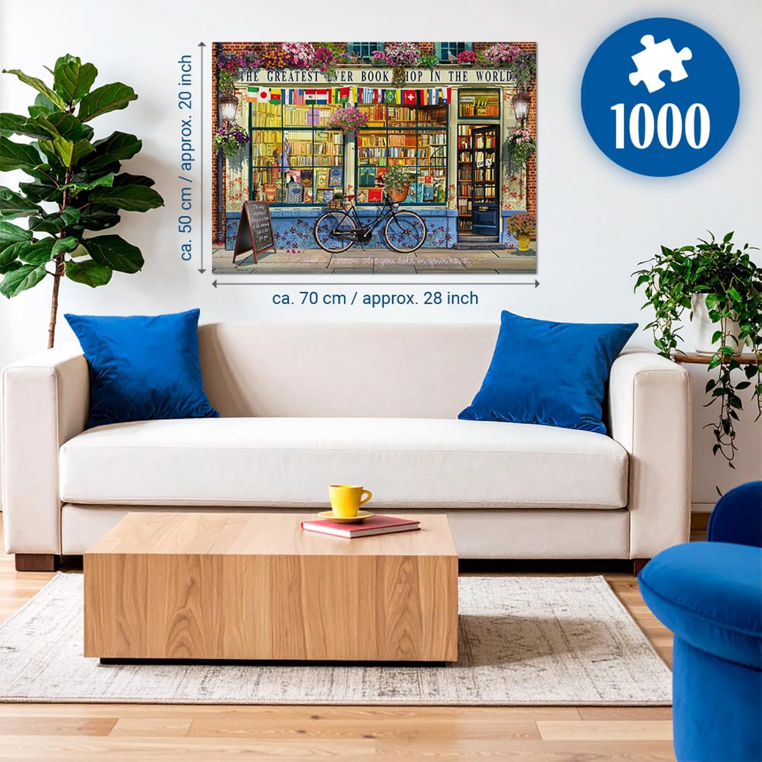 The Greatest Bookshop 1000 Piece Jigsaw Puzzle for Adults and Kids Age 12 Years and Up, Gift for Book Lovers - Image 2