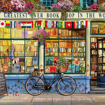 The Greatest Bookshop 1000 Piece Jigsaw Puzzle for Adults and Kids Age 12 Years and Up, Gift for Book Lovers
