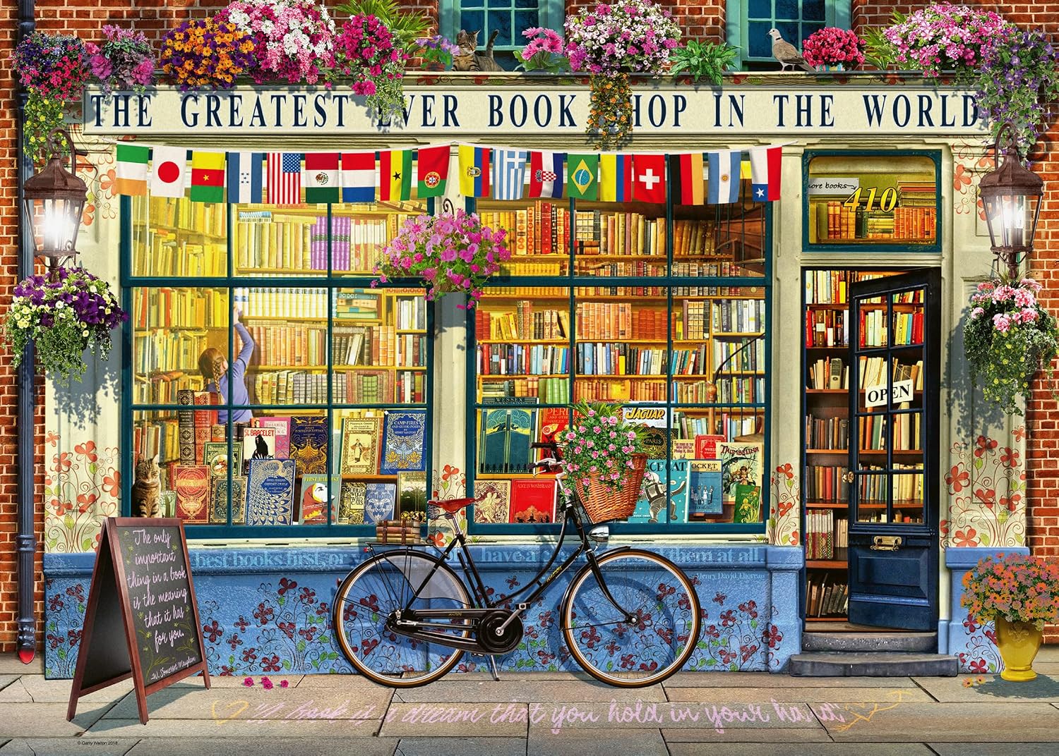 The Greatest Bookshop 1000 Piece Jigsaw Puzzle for Adults and Kids Age 12 Years and Up, Gift for Book Lovers